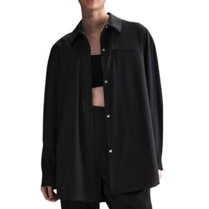 Nike 24.7 Perfect Stretch Shirt Womens XL Smoke DriFit Oversized Long Sleeve NEW